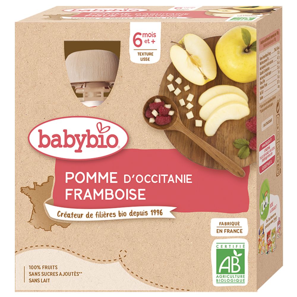 Babybio POMME D'OCCITANIE FRAMBOISE dès 6 mois Purée 360 g