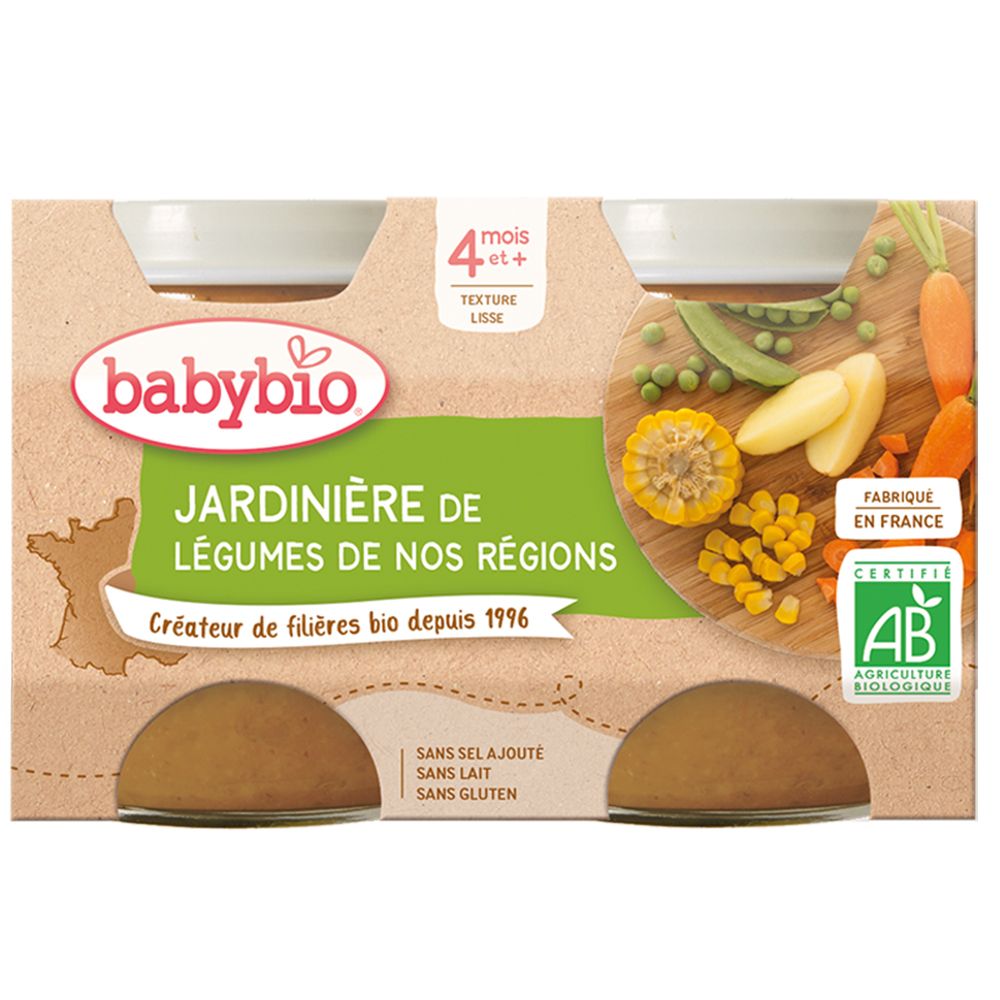 Babybio JARDINIÈRE DE LÉGUMES NOS RÉGIONS dès 4 mois Aliment 260 g
