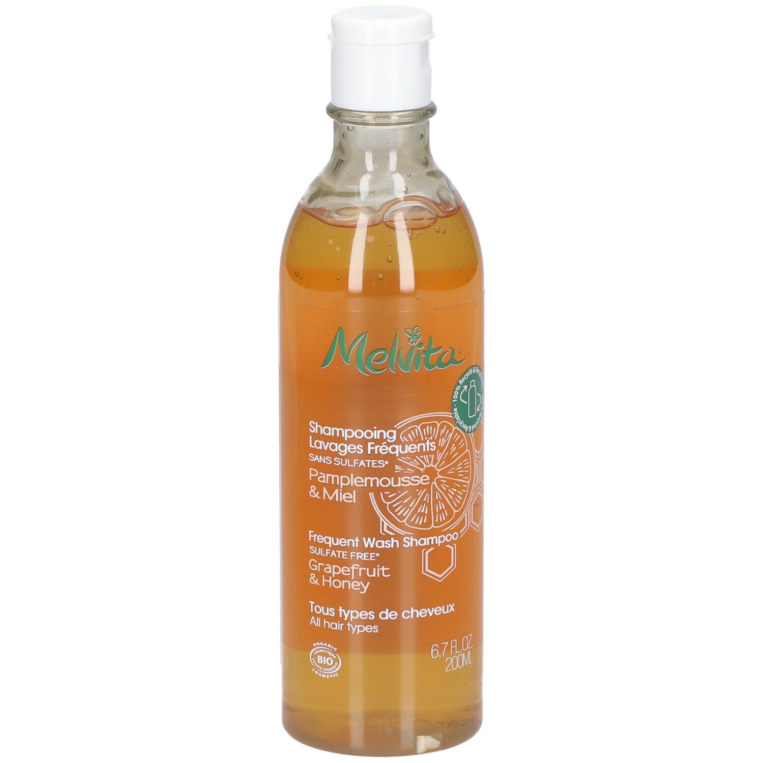 Melvita Les Essentiels Shampooing Lavage Fréquent Bio 200 Ml
