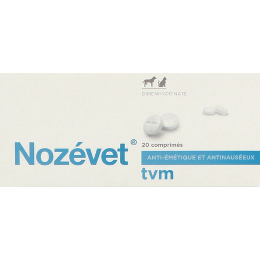 Nozevet, Comprimé antinauséeux pour chien et chat, bt 20 20 pc(s) Comprimé(S)