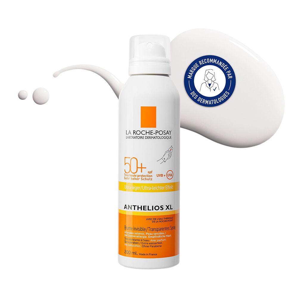 Anthelios Crème Solaire en Brume Invisible Corps SPF50+ Aérosol Avec Parfum 200ml 200 ml Spray