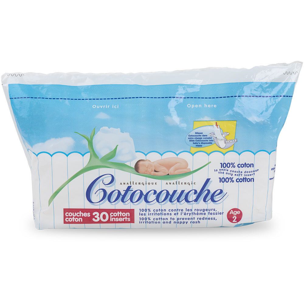 Cotocouche Couches coton 2ème âge 30 pc(s)