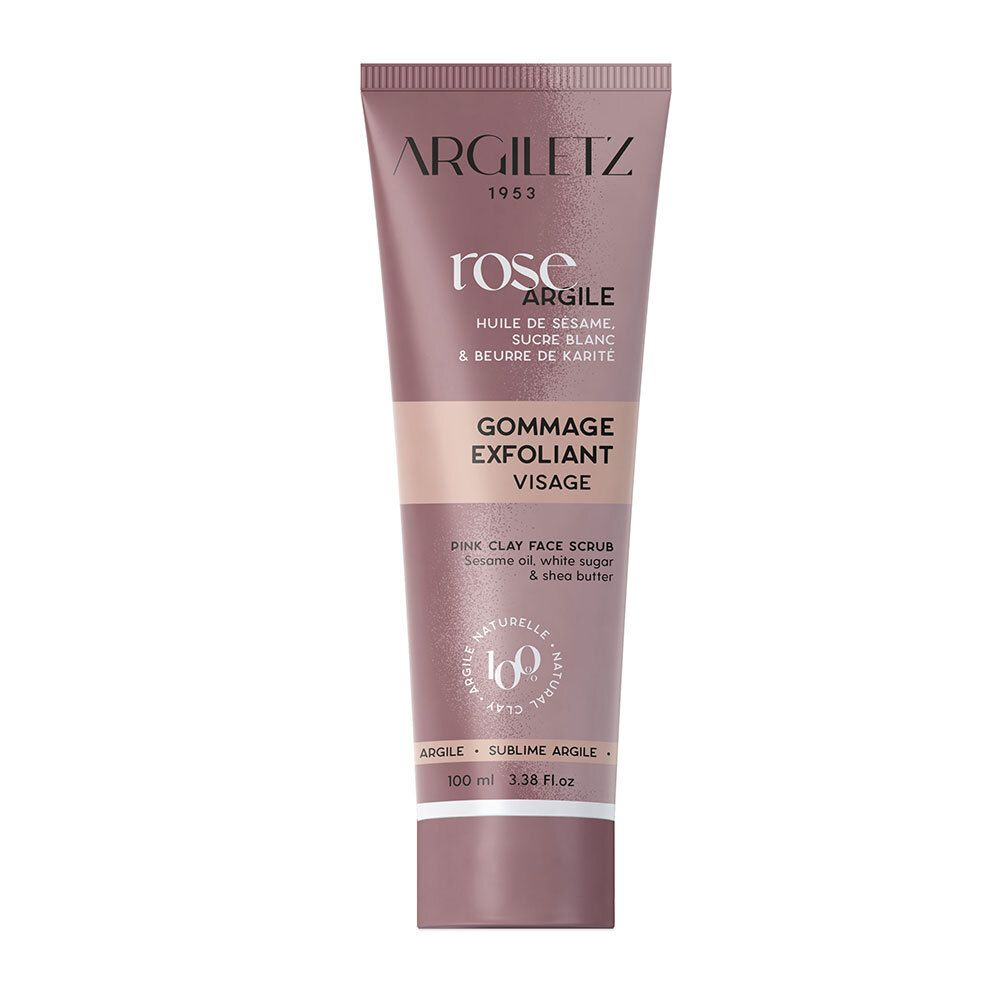 Argiletz Gommage Exfoliant Visage Argile Rose Crème 100 Ml