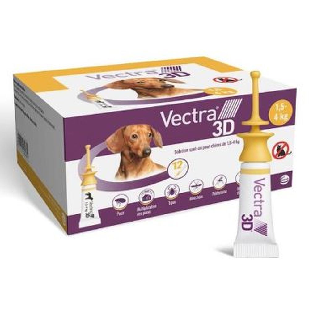 Vectra 3D 1,5 - 4 kg 10 ml Pipette(S) Unidose(S)