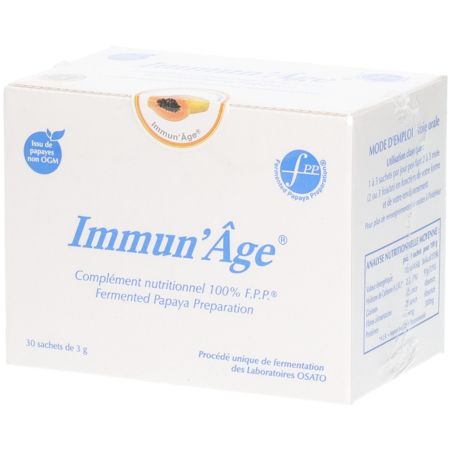 Immun'Âge Classic | Le Pouvoir Naturel de la Papaye Fermentée Poudre Pour La Préparation D'Une Solution 90 g - Image 1