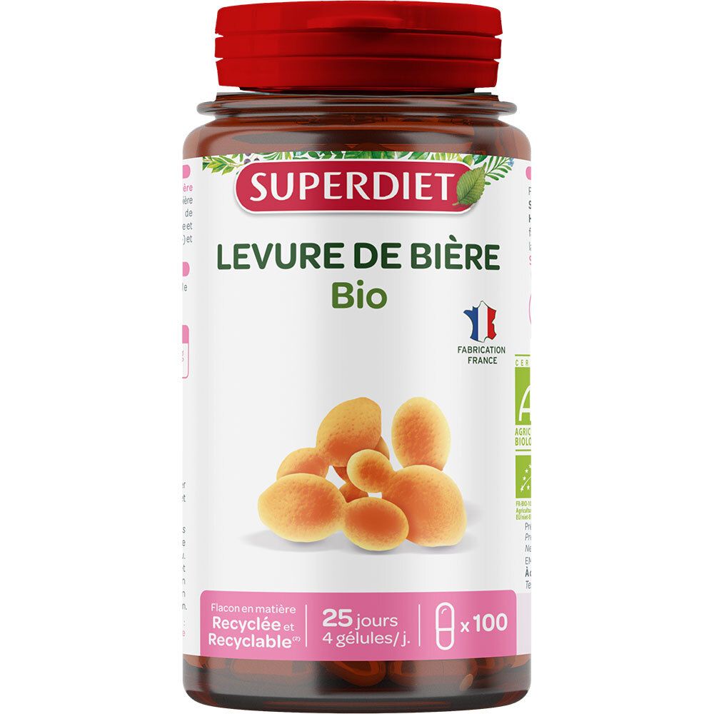 Superdiet Levure De Bière Bio 100 pc(s) Capsule(S)
