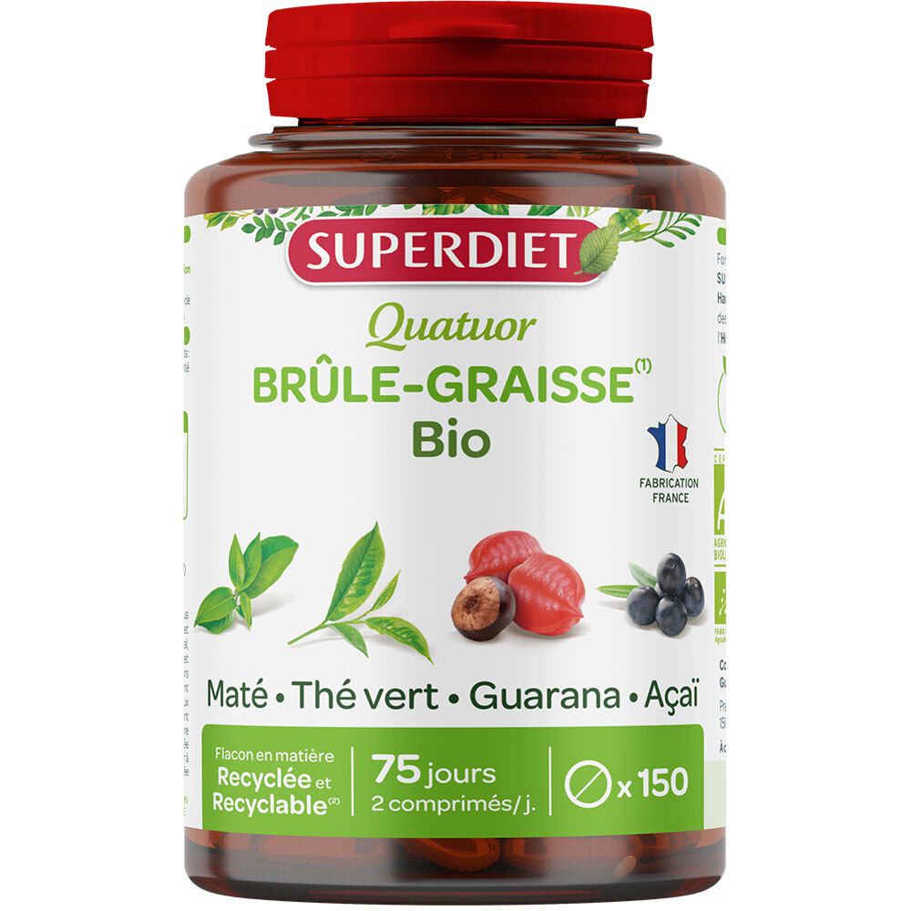 Superdiet Super Diet Quatuor Brûle-Graisse Bio Comprimé(S) 150 Pc(S)