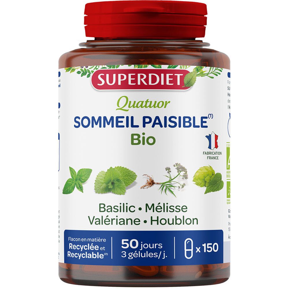 Superdiet Quaturo Sommeil Paisible Bio Capsule(S) 150 Pc(S)