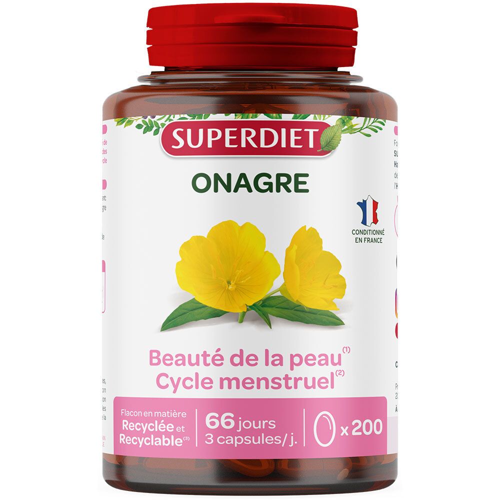 SUPERDIET ONAGRE Bio 200 pc(s) Capsule(S)