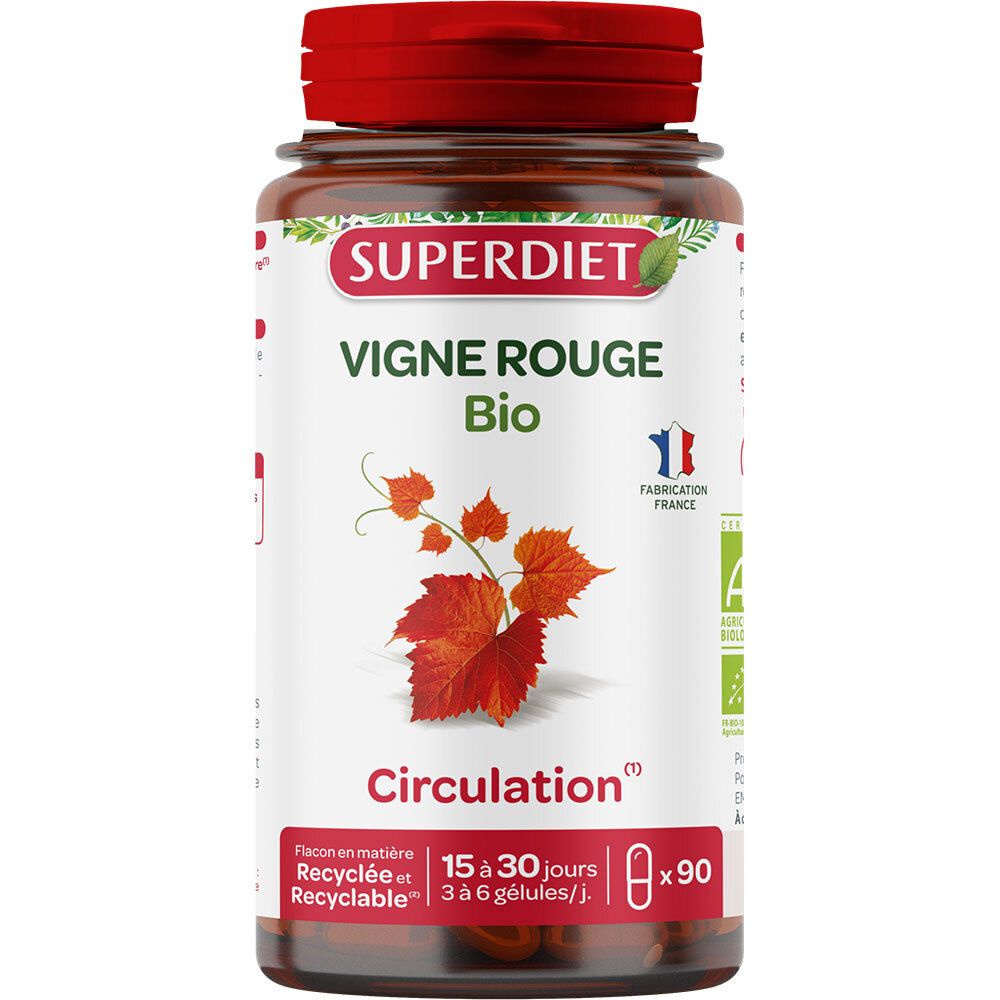 Superdiet Vigne Rouge Bio Circulation Capsule(S) 90 Pc(S) - Image 1