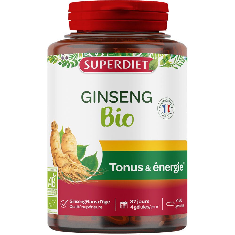 Superdiet Ginseng Bio - 150 Gélules Capsule(S) Pc(S)