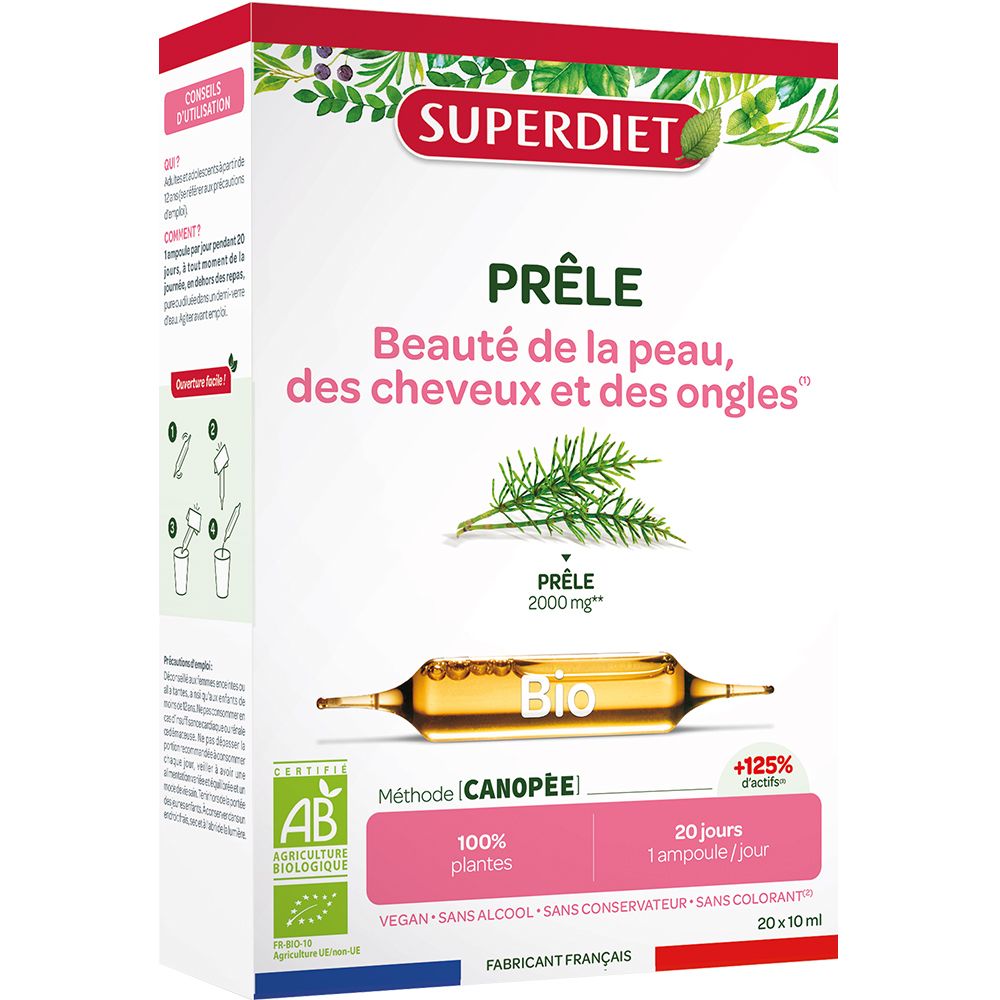 SUPERDIET Prêle BIO Ampoules 300 ml Ampoule(S)