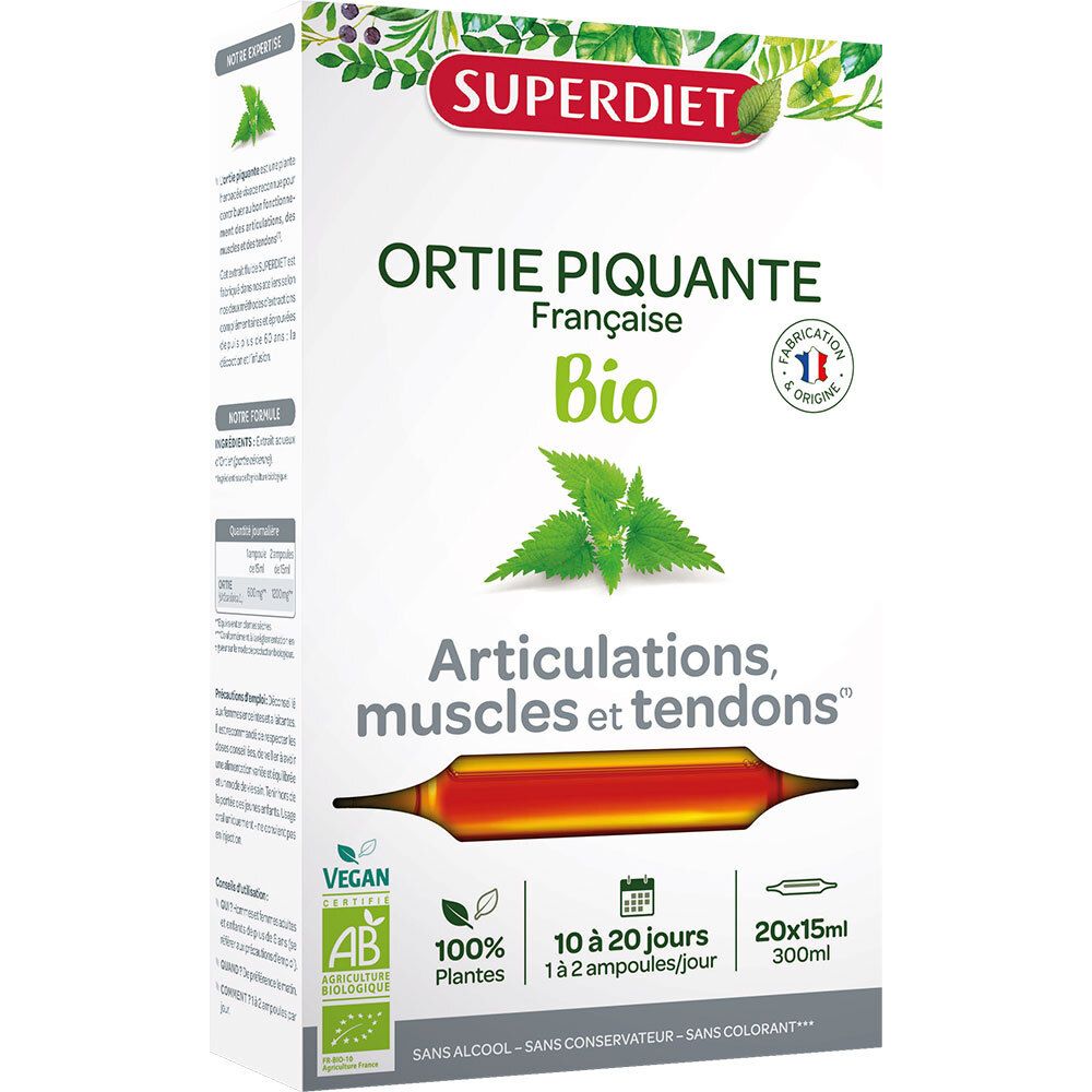 SUPERDIET Ortie piquante BIO Ampoules 300 ml Ampoule(S)