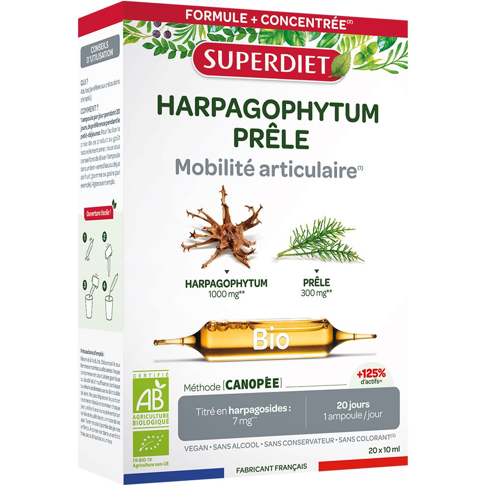 PRÊLE - HARPAGOPHYTUM BIO - 20 ampoules de 15ml 300 ml Ampoule(S) Buvable(S)