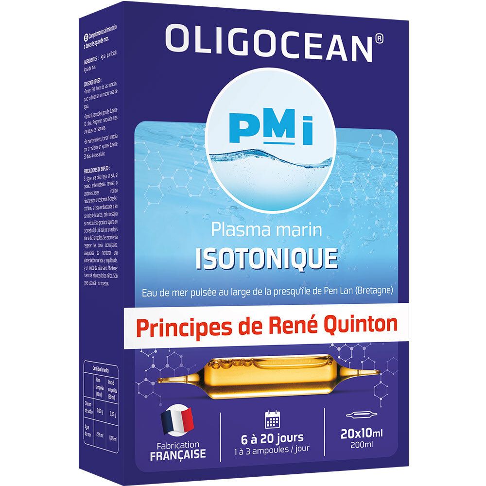 OLIGOCÉAN – PMI Plasma Marin Isotonique – 20 ampoules de 10 ml 20 pc(s) Ampoule(S) Buvable(S)