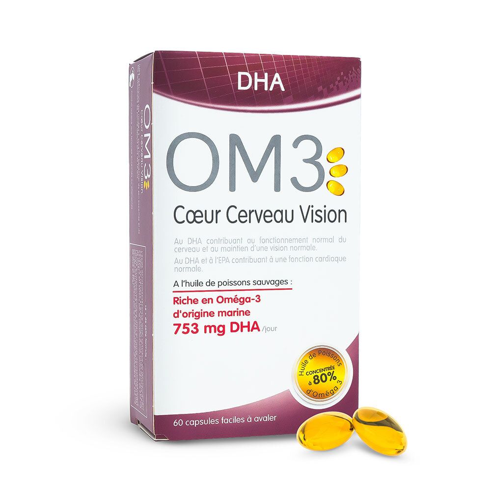 Om3 Dha Coeur Cerveau Vision Capsule(S) 60 Pc(S) Enfants - Image 1