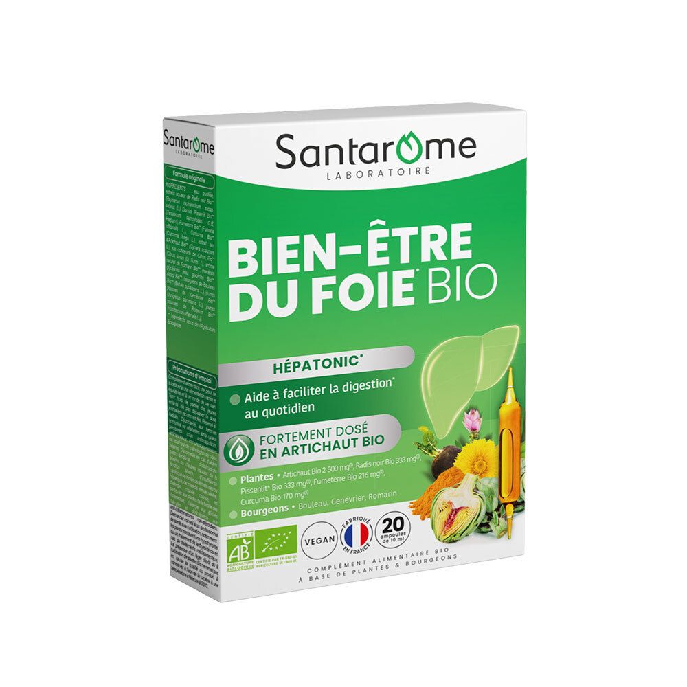 Santarome Bien-Être Du Foie Bio Ampoule(S) Buvable(S) 20X10 Ml Enfants - Image 1