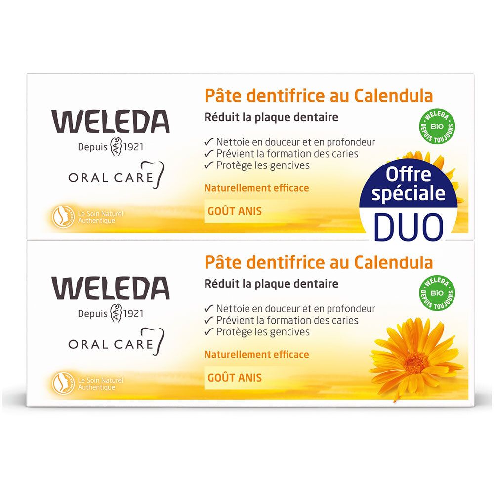 Weleda Pâte Dentifrice Au Calendula Dentifrice(S) 2X75 Ml