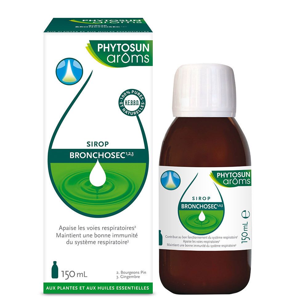 Phytosun Arôms Sirop Bronchosec 150Ml -10%* Avec Le Code : Ap1026 Pour La Toux 150 Ml