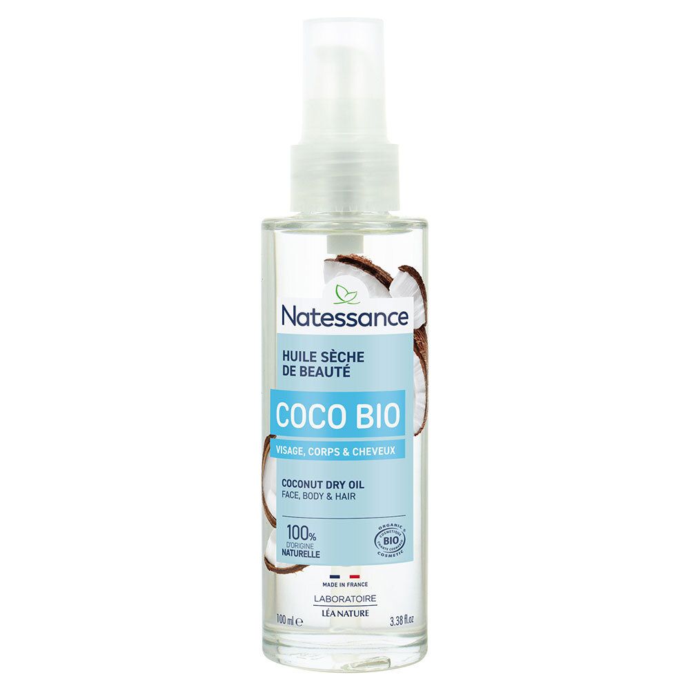 Natessance Huile Sèche Protectrice Coco Bio 100 ml Huile