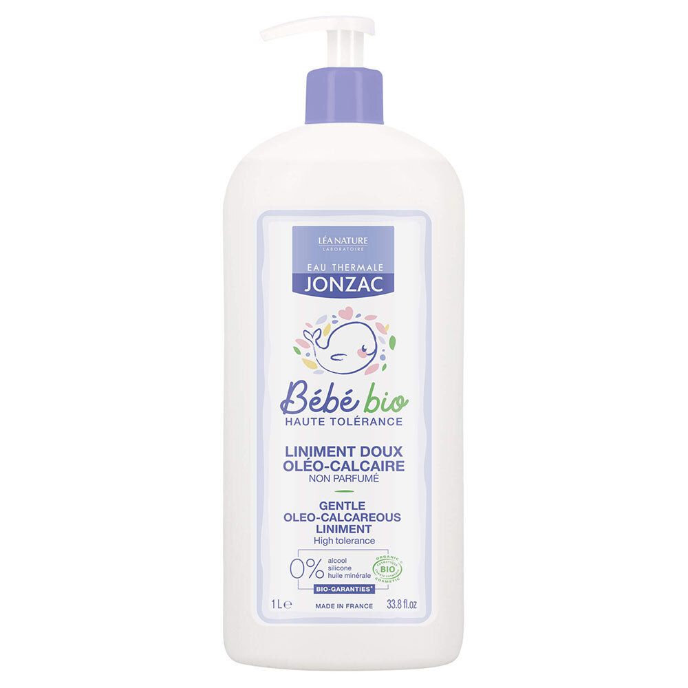 Jonzac Bébé Bio Liniment Oléo-Calcaire Doux Nettoyant Siège 1000 ml Baume