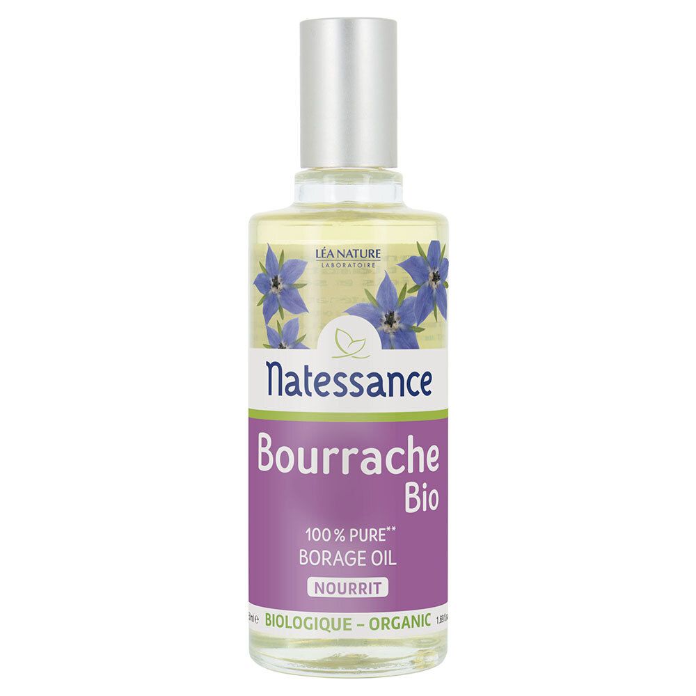 Natessance Huile De Bourrache Bio 100 % Pure Nourrissante 50 Ml - Image 1