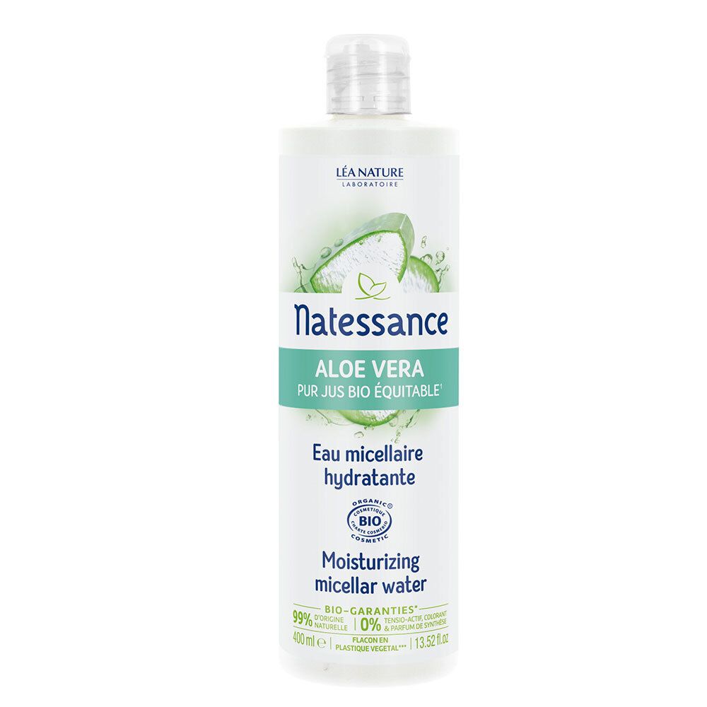 Natessance Eau Micellaire Hydratante Aloe Vera Bio Pour Le Visage 400 Ml - Image 1