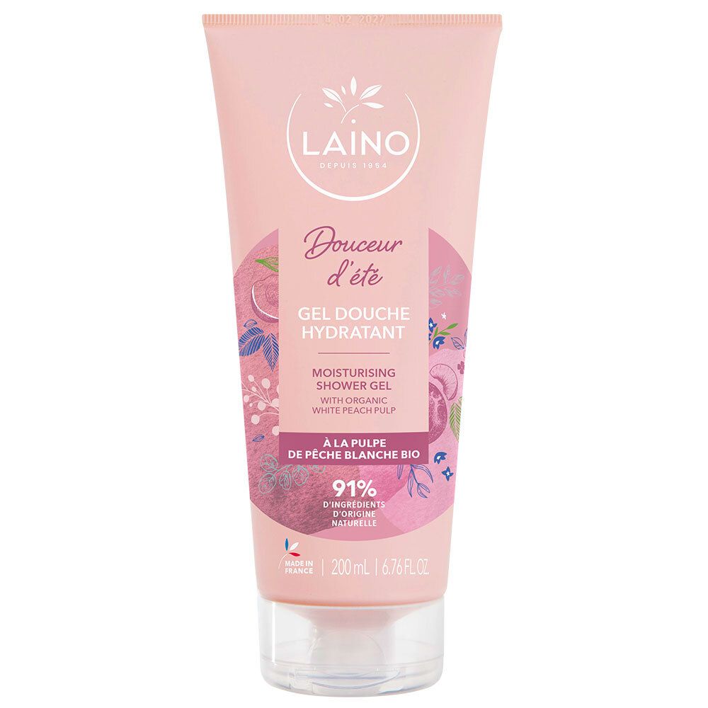 Laino Blanche Gel Douche Hydratant Douceur D'été À La Pulpe De Pêche 200 Ml - Image 3
