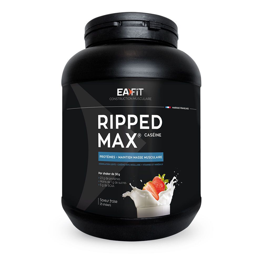 Ea Fit Eafit Construction Musculaire Ripped Max Caseine - Protéine - Protéine De Lactosérum, Acides Aminés À Chaîne Ramifiée (Bcaa) Poudre - 750 G - Image 5