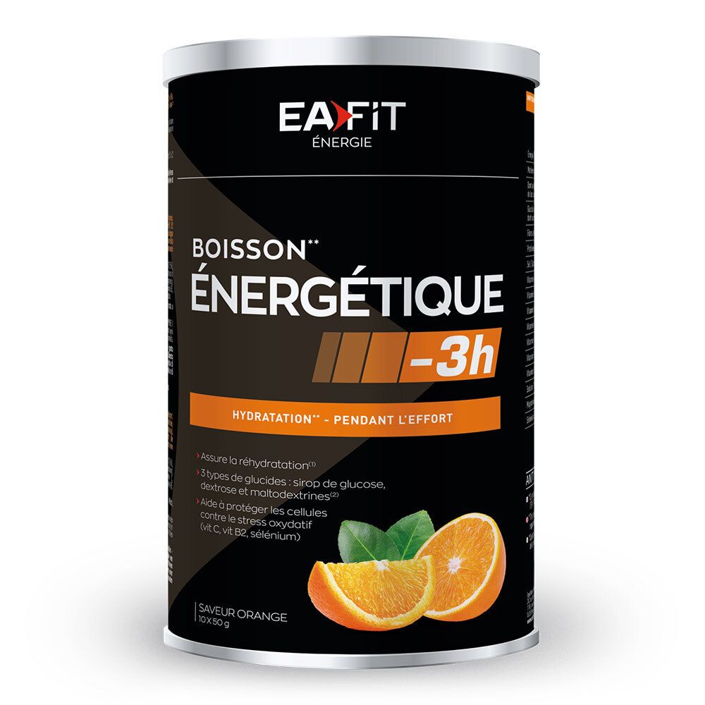 Ea Fit Boisson Énergétique -3H Orange Poudre 500 G Enfants