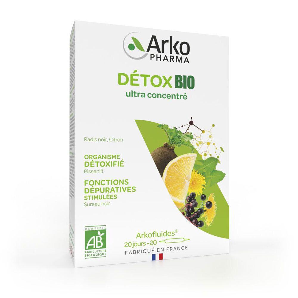 Arkofluides Arkopharma Arkofluides® Détox Bio Ampoule Ampoule(S) Buvable(S) 20X10 Ml