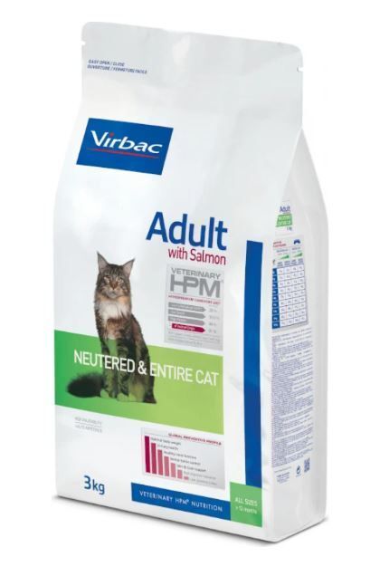 Virbac Adult Aliment complet pour chats adultes castrés et entiers - Saumon 3000 g