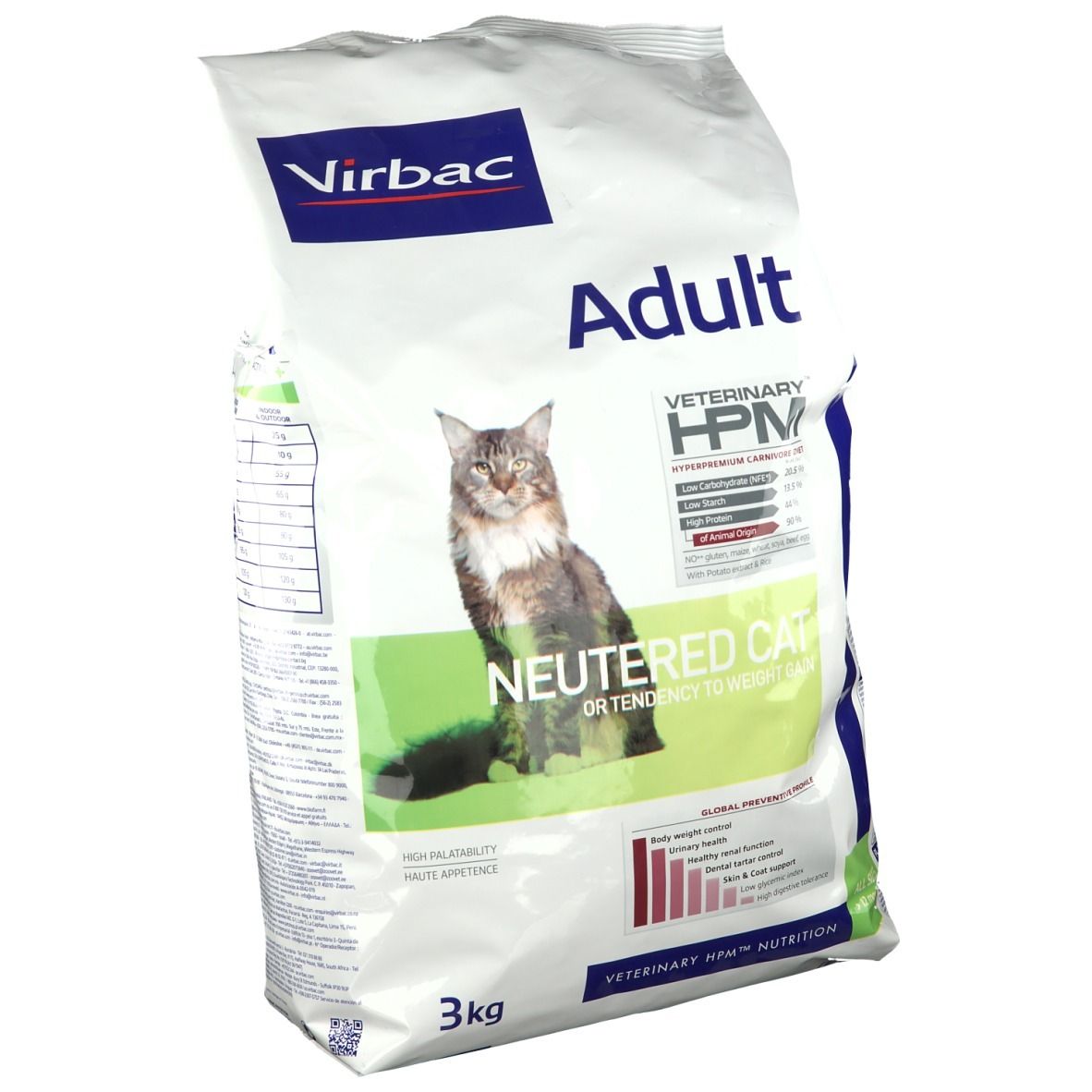 Virbac VETERINARY HPM Neutered Adult Croquette chat stérilisé adulte 3000 g Autre