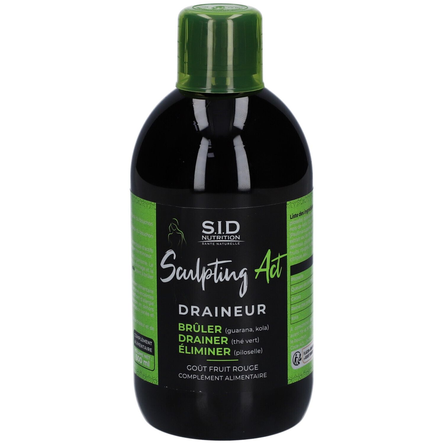 S.I.D Nutrition Sculpting Act Draineur Goût Fruit Rouge Solution Orale 500 ml
