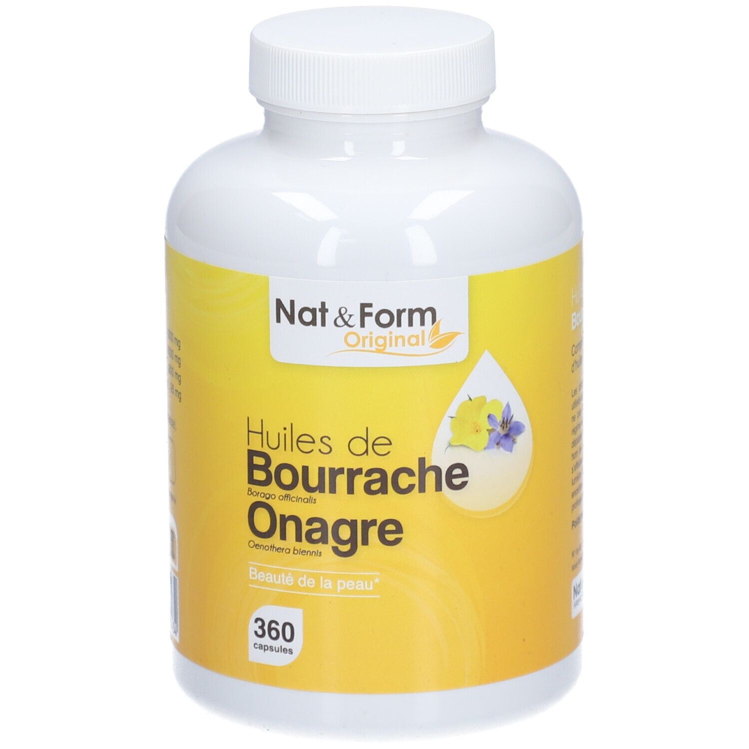 Nat&Form Huiles de bourrache/onagre en capsules 360 pc(s) Capsule(S)