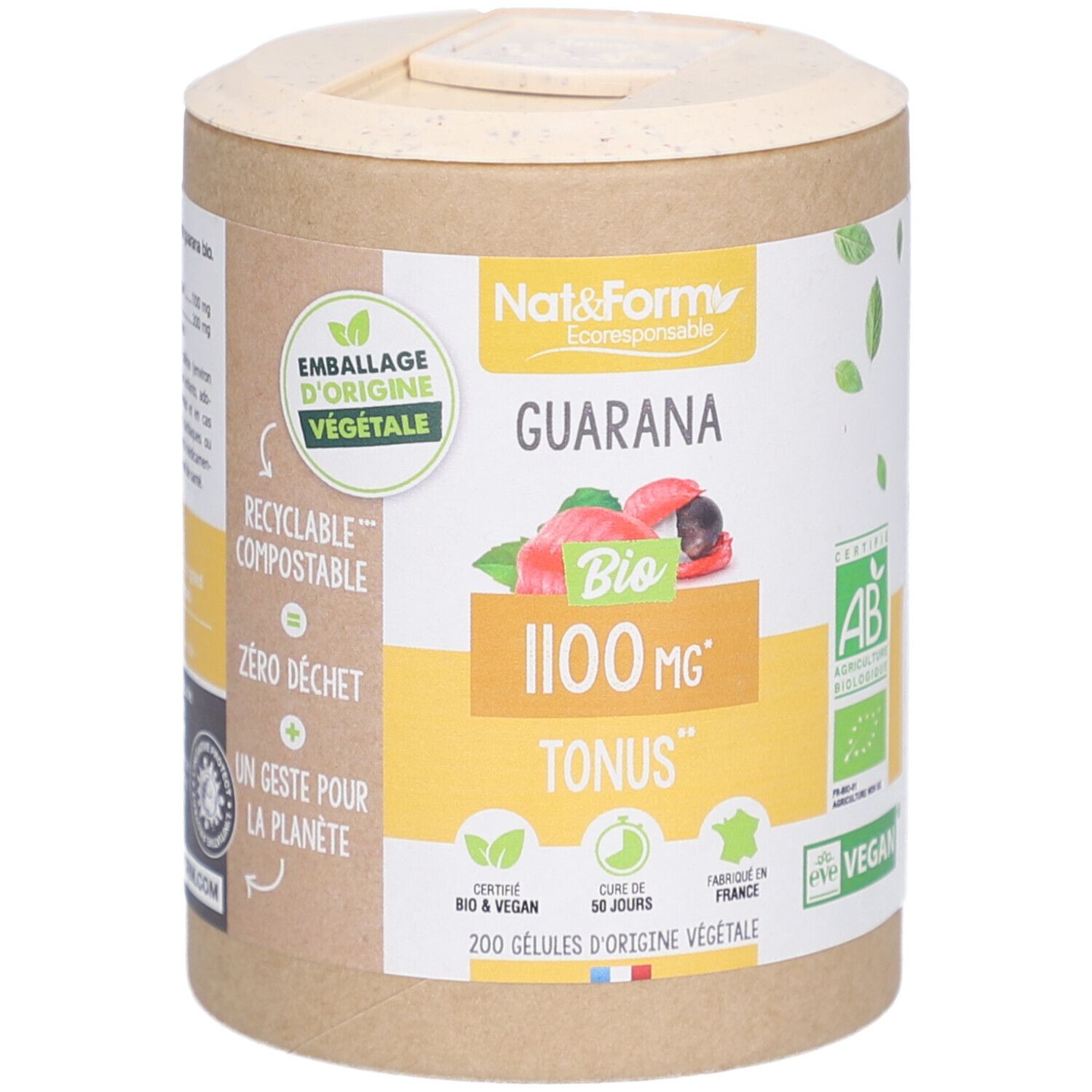 Nat&Form Eco Guarana Bio 200 Gélules - Image 2