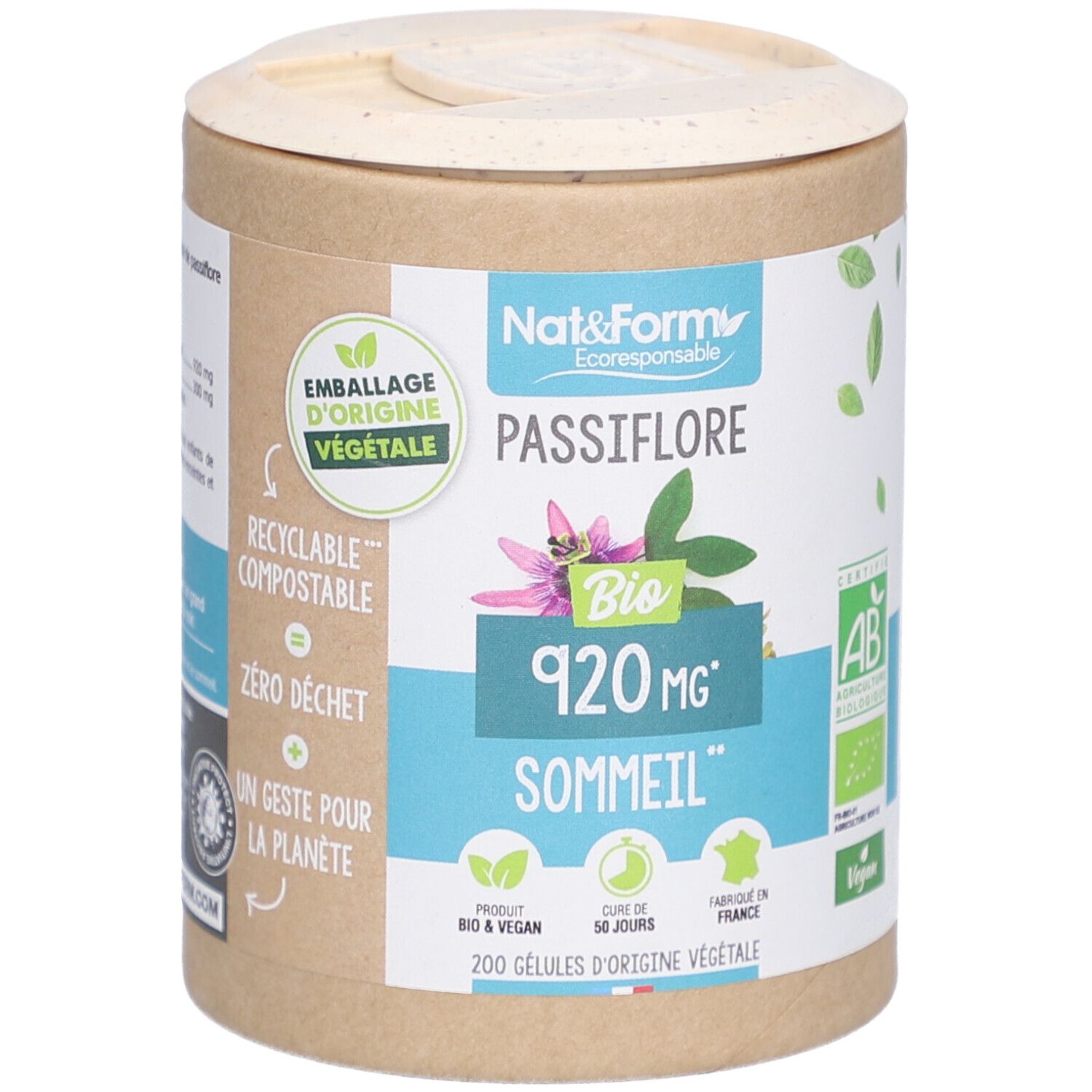 Nat & Form Nat&Form Passiflore Bio En Gélules Capsule(S) 200 Pc(S) Enfants - Image 1