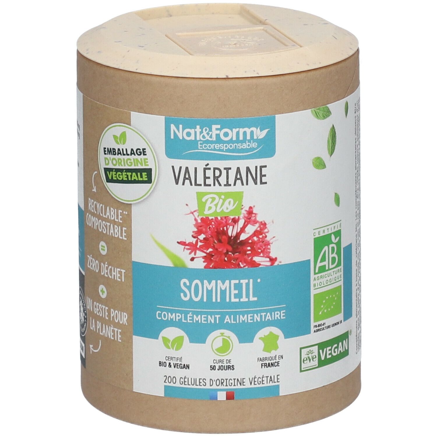 Nat & Form Ecocert® Valériane Bio Capsule(S) 200 Pc(S) Enfants