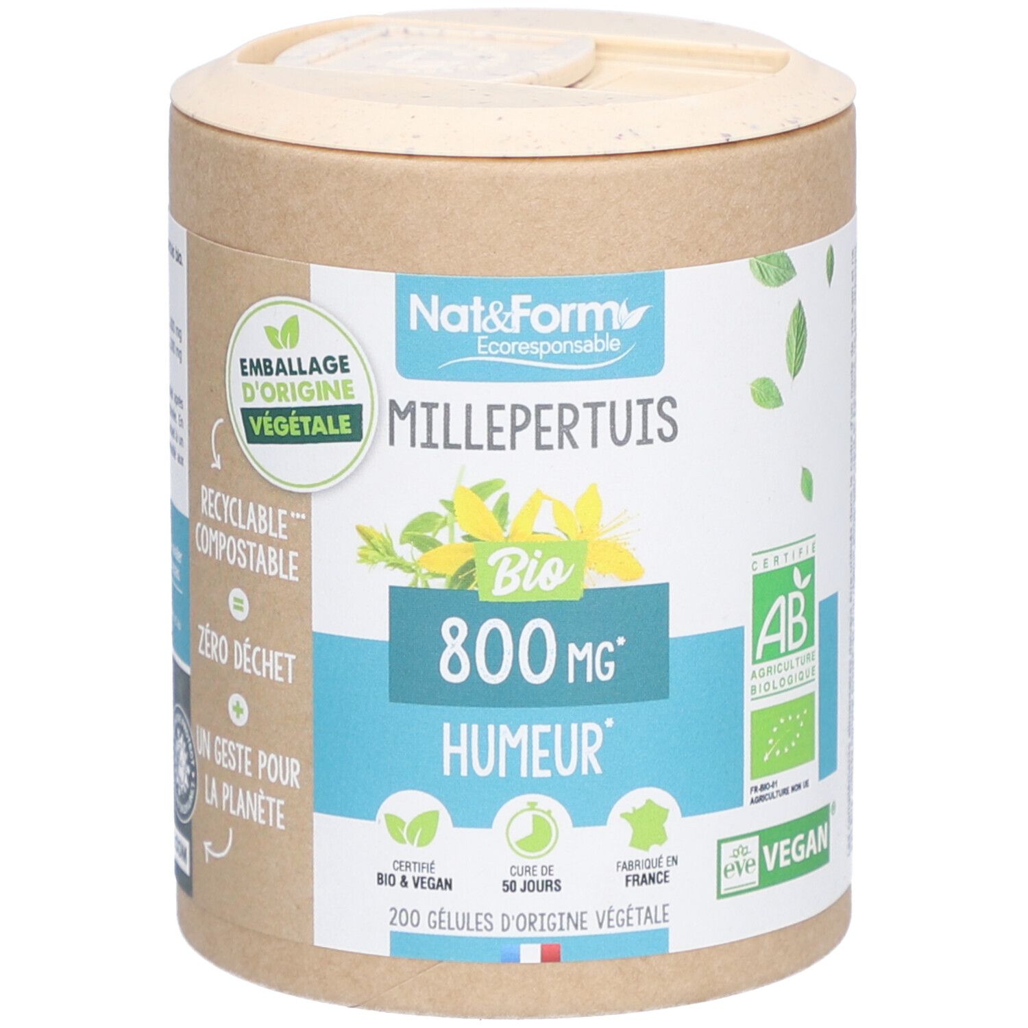 Nat&Form Millepertuis Bio 200 Gélules - Image 3