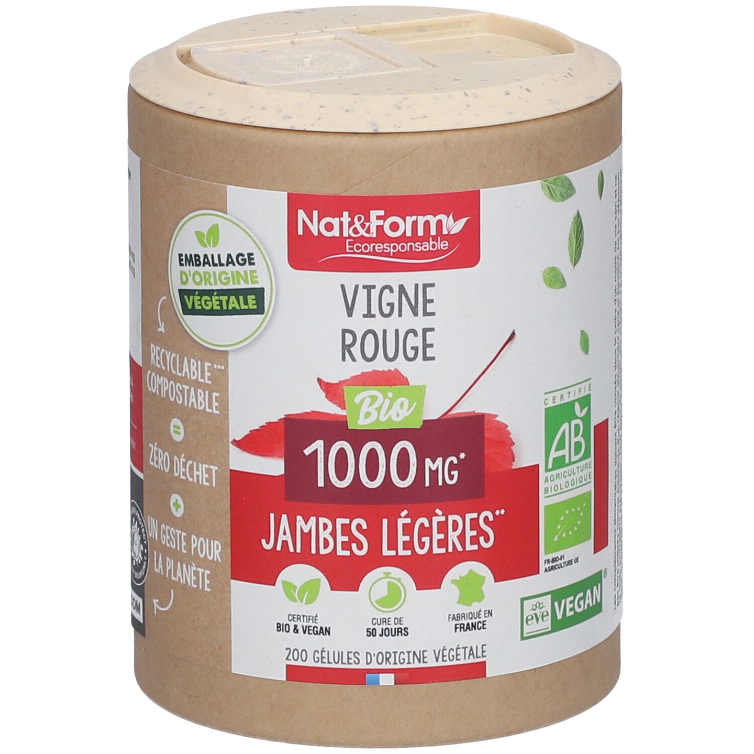 Nat & Form Ecocert® Vigne Rouge Bio Capsule(S) 200 Pc(S) Enfants