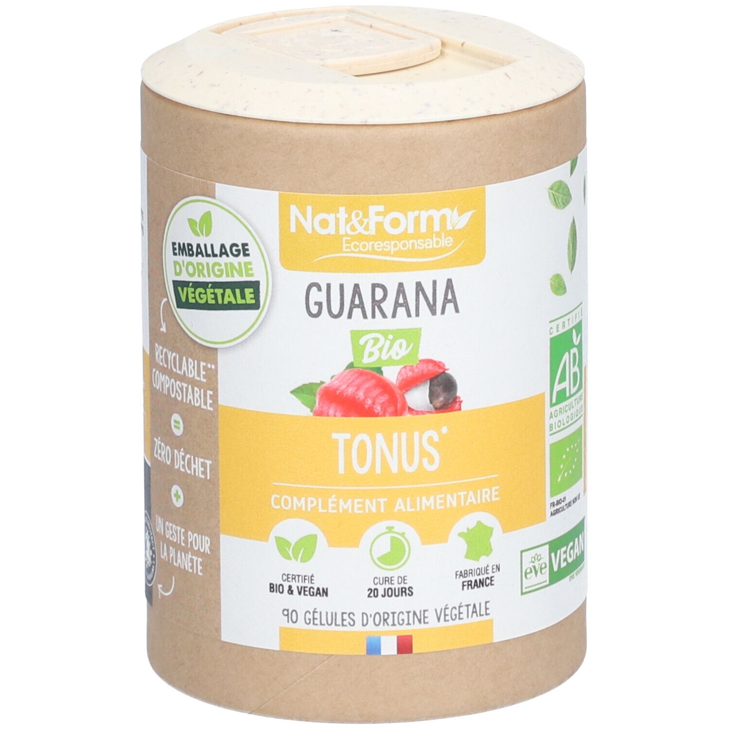 Nat&Form Eco Guarana Bio 90 Gélules - Image 2