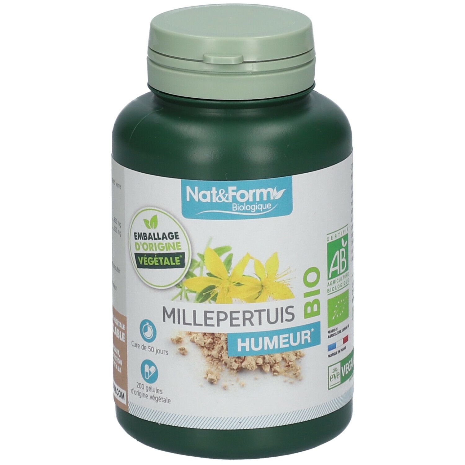 Nat & Form Biologique Millepertuis Bio Capsule(S) 200 pc(s)