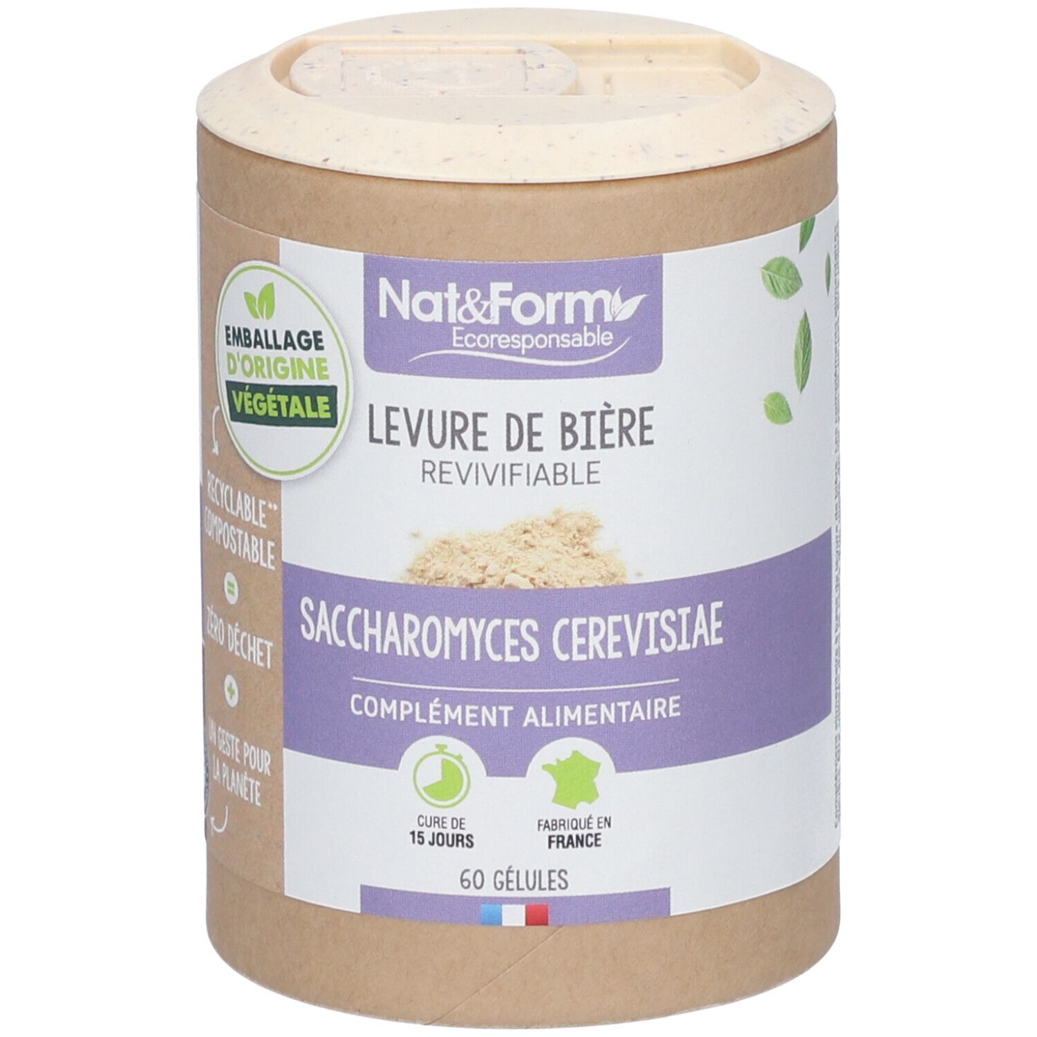 Nat&Form Levure de bière revivifiable Bio en gélules 60 pc(s) Capsule(S)