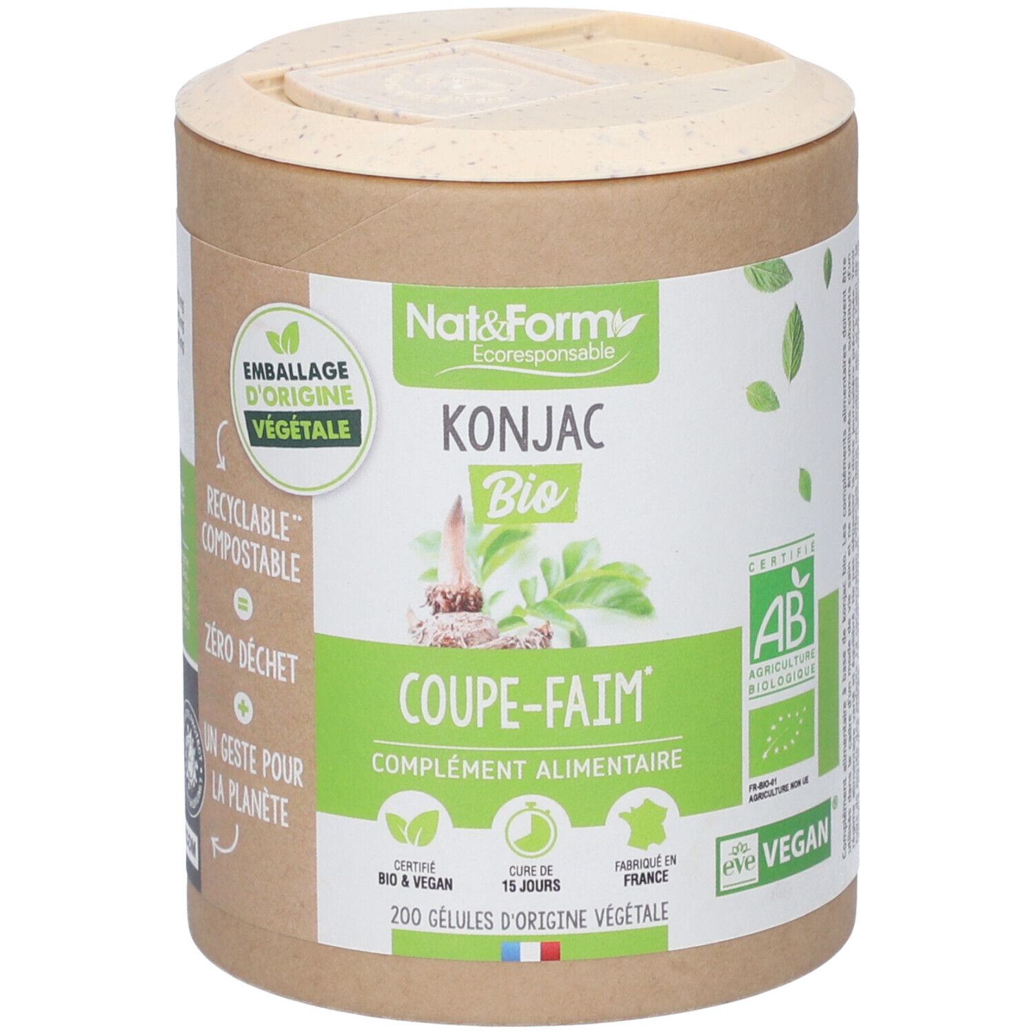 Nat & Form Nat&Form Konjac Bio En Gélules Capsule(S) 200 Pc(S) Enfants - Image 1