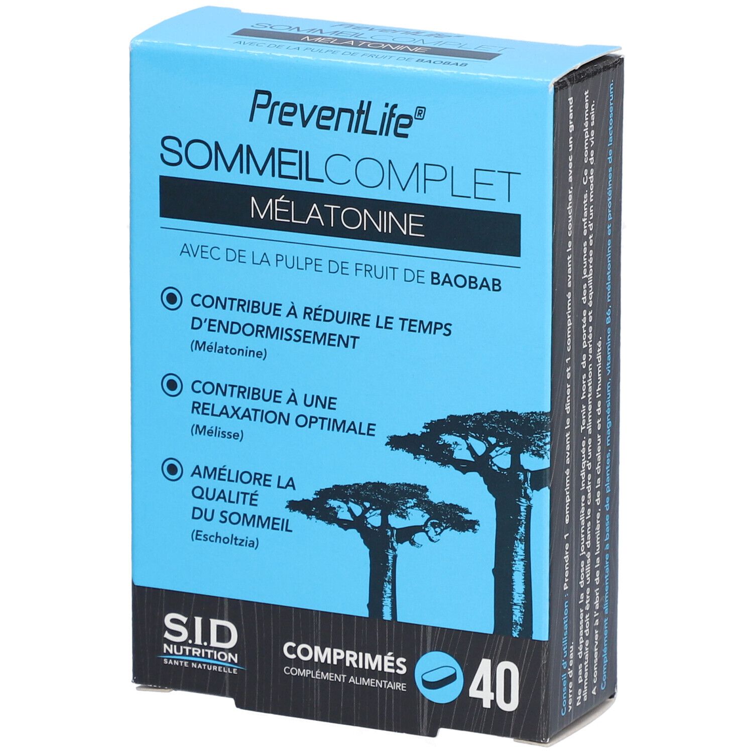PreventLife Sommeil Complet Mélatonine 40 pc(s) Comprimé(S)