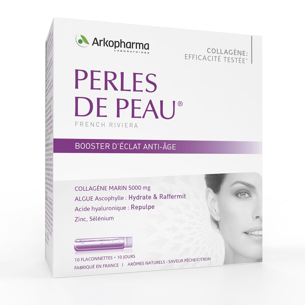 Perles De Peau Arkopharma Perles De Peau® Booster D´Éclat Anti-Âge Ampoule(S) Buvable(S) 10X25 Ml