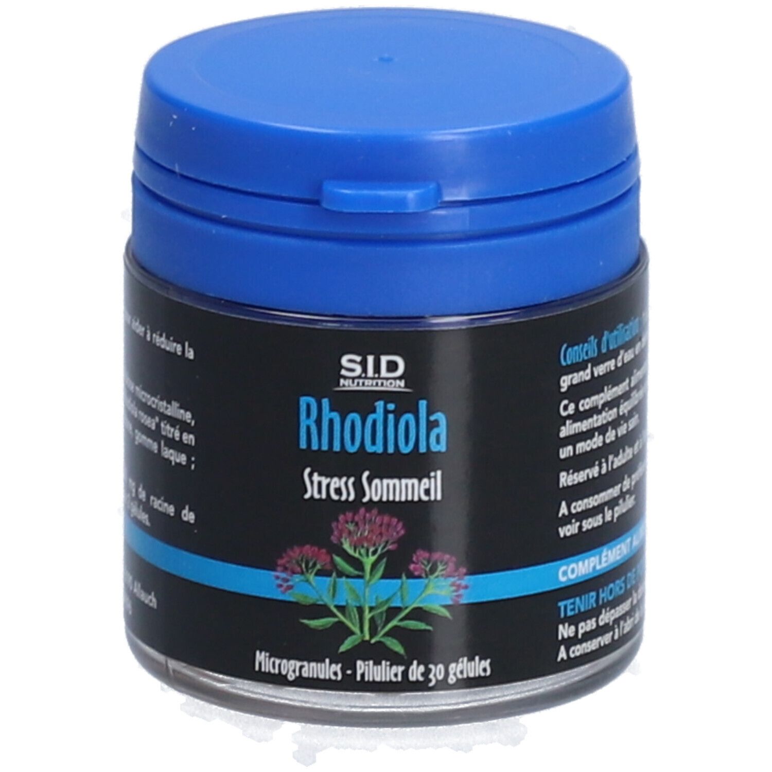 SID Nutrition – Rhodiola Stress Sommeil en microgranules 30 pc(s) Capsule(S) Dure(S) Gastro-Résistantes