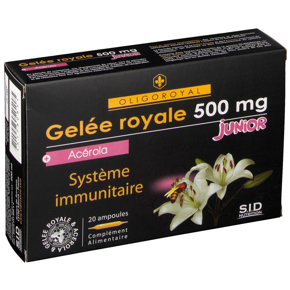 SID Nutrition OLIGOROYAL Gelée royale Junior 20 pc(s) Ampoule(S) Buvable(S)