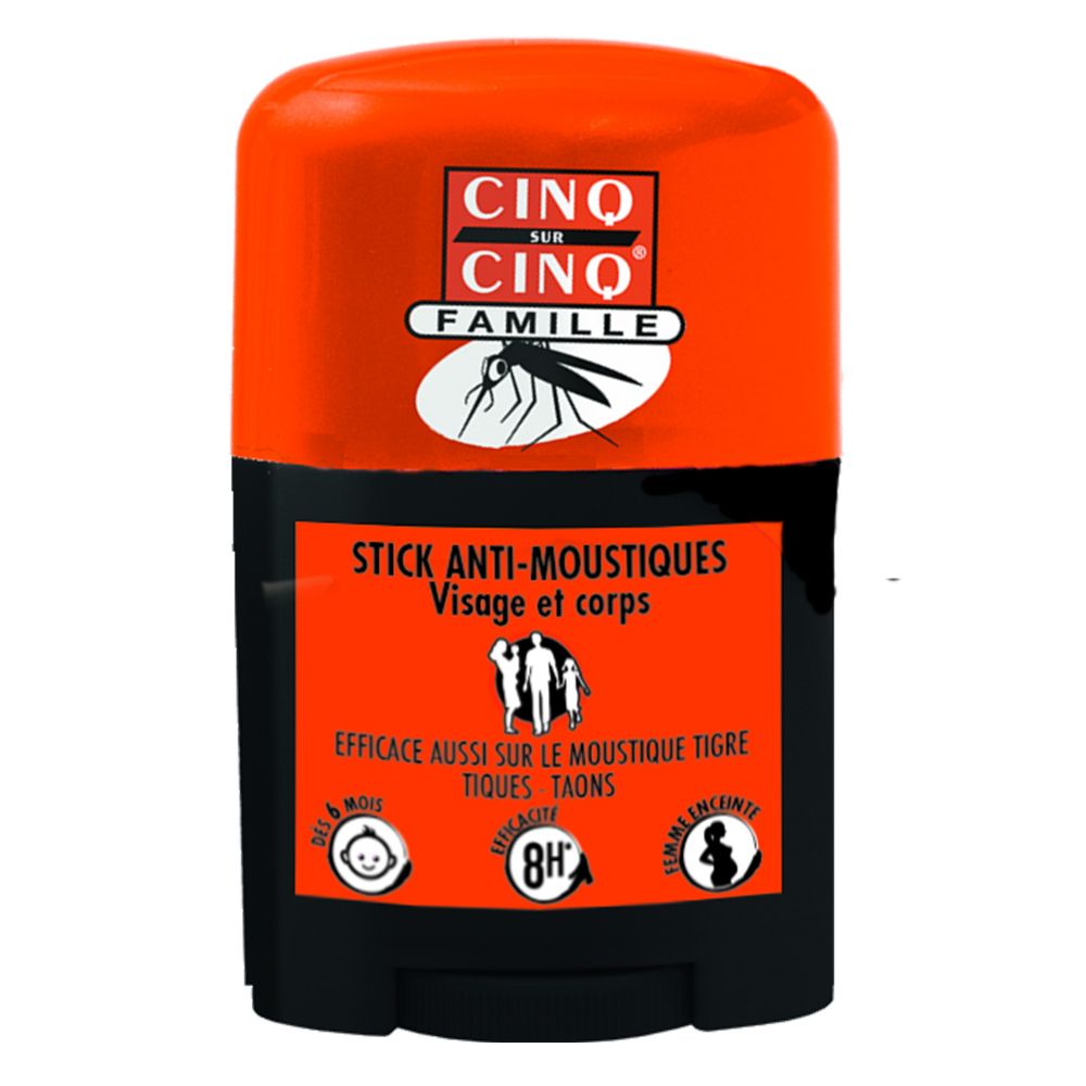 Stick Famille Anti-Moustiques - Format Voyage Cinq sur Cinq 20 ml Stick(S)