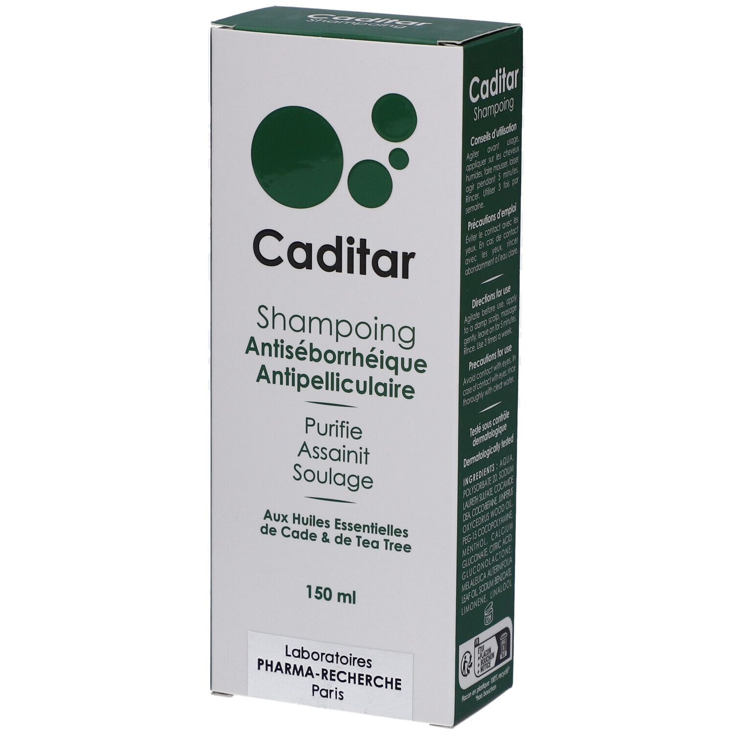Caditar Shampoing Antiséborrhéique Antipelliculaire Shampooing 150 ml
